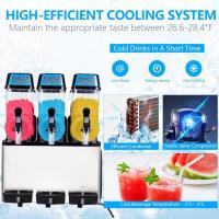 Machine à boire de cocktails surgelés à triple slush