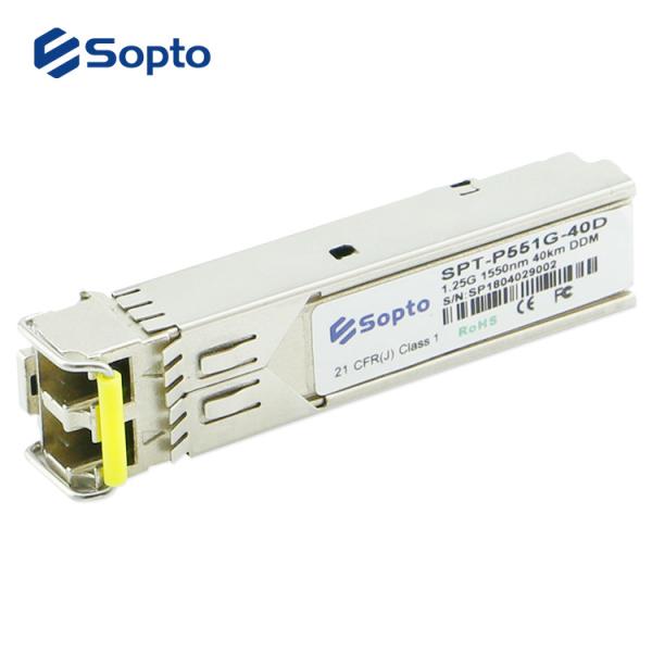 LC 1.25g Sfp Optical Transceiver Fiber Optic Module For 40km Transmission