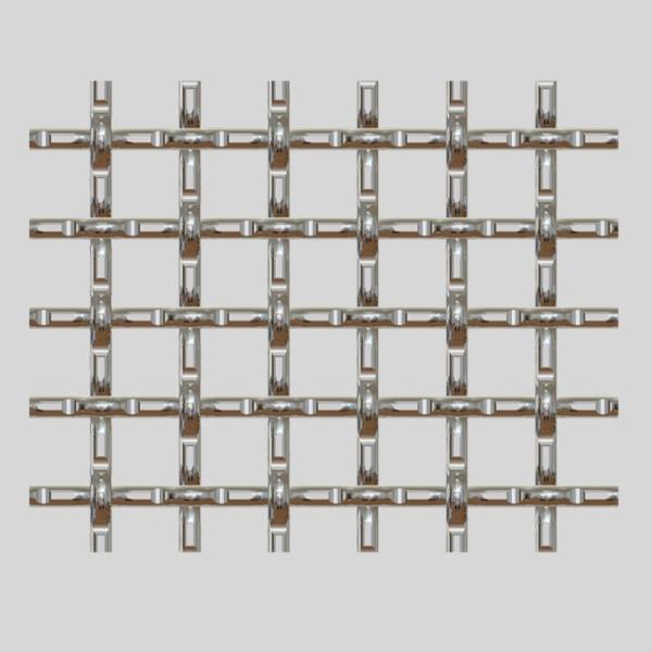 SS304 SS316 SS316L Stainless Steel Crimped Wire Mesh Square Hole Type