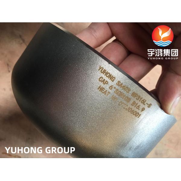Аустенитные трубные фитинги ASME SA403 WP316L 1.4404 Buttweld Cap B16.9