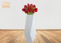 Macetas formadas geométricas modernas de la fibra de vidrio con blanco brillante/Matte White Finish