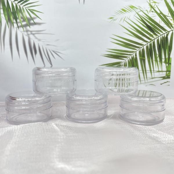 Portable Small Plastic Cosmetic Jars Trial Set Eye Cream 3g 5g 8g Metallized