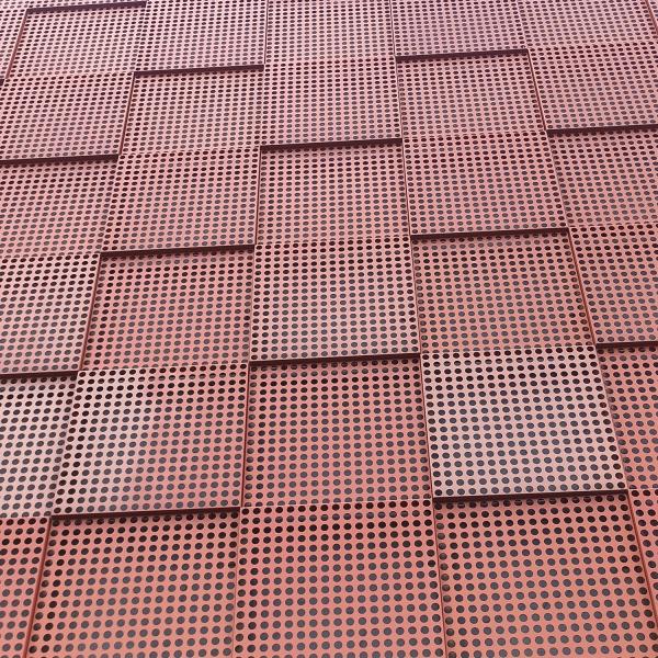 6m Long Perforated Metal Aluminum Sheet With Custom Designs For Facade Decoration In Saudi Arabia
