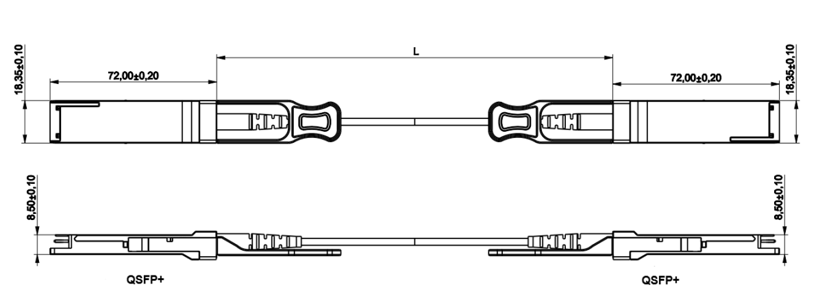 40G QSFP+ AOC Multi-Mode Active Optical Cables