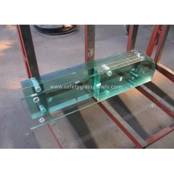 Flat 10MM Tempered Safety Glass Low Visible Distortion , Milk White Laminated Glass