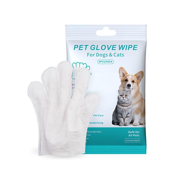 Mild Fresh Scent Dog Bathing Gloves Lavender Scent Dog Glove Wipes For Daily And Traveling