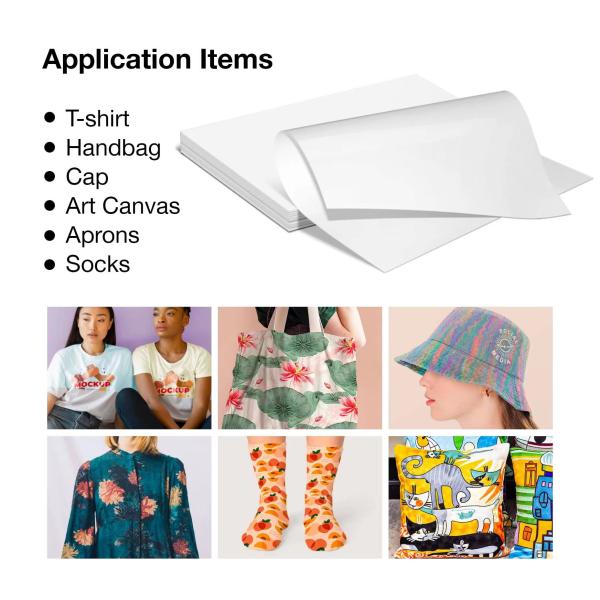 Película de transferência DTF 30CM x 100M 75U Compatível com CMYK + Tinta Branca para Impressão de Vestuário