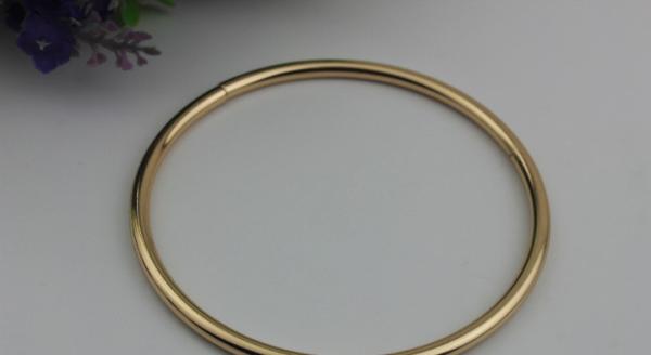 Cheap Customized Handbag Metal Iron Wire Light Gold Big Size 90 mm O Rings For Strap