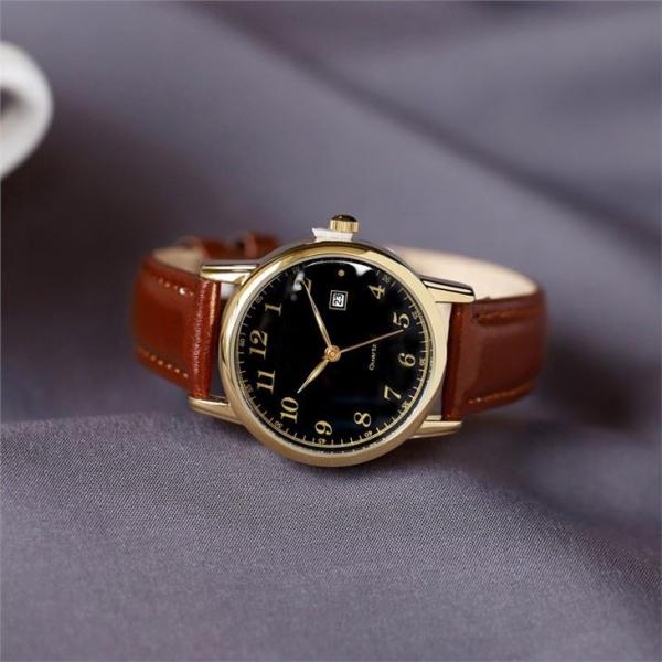 Alloy Case Women'S Watch Leather Band Small Face Ladies Watch Brown Leather Strap