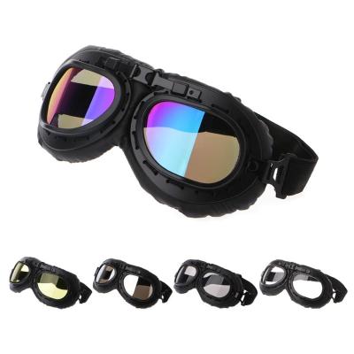 Dos vidros macios do motociclista do piloto do vintage dos óculos de proteção do capacete da motocicleta engrenagem protetora Gafas