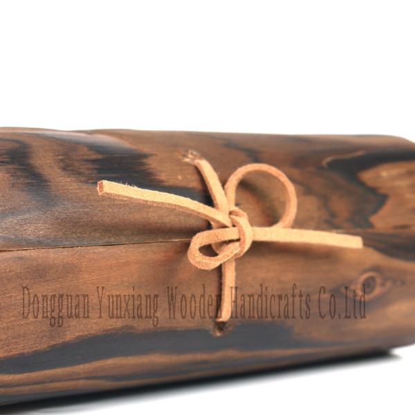 Arabic Oud Fragrances Empty Wooden Perfume Box Burnt Wood Engraved Wooden Box