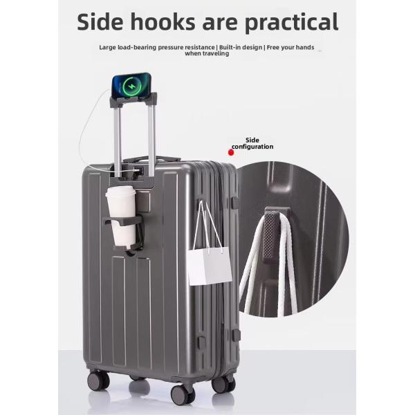 360° roues tournantes Port USB à ouverture avant Sac de voyage d'affaires Bagage durable pour un style moderne simple Voyage de vacances