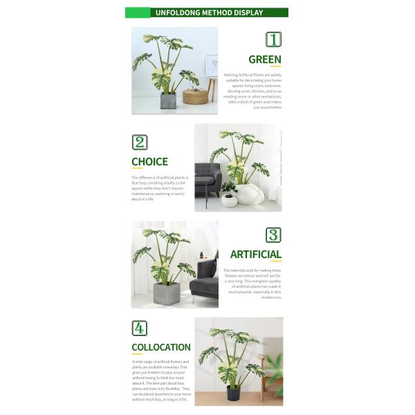 80cm Artificial Monstera Potted Plant No Nursing Low Maintenance