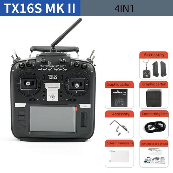 RadioMaster TX16S émetteur MKII V4.0 16CH 2.4G 4in1 pour le drone RC