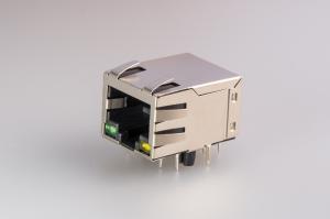 Ports de Jack 10P10C 1 d'Ethernet de 90 degrés RJ45 et connecteur magnétique int