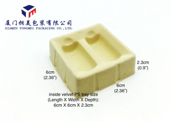 Rectangle Shape Plastic Retail Boxes Premium Velvet White Ps Inside Tray