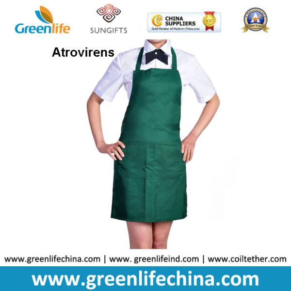 Top quality purple apron with front proket custom printing logo for company advertisment