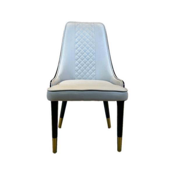 Customized Request Solid Wood Leather Chair for Hotel Dining Room without Armrest