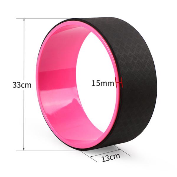 TPE Yoga Roller Wheel Fitness Pilates Circle Waist Shape Gym Workout Back Training Tool