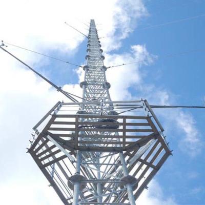 Torre de aço tubular da estrutura elétrica de uma comunicação 55m