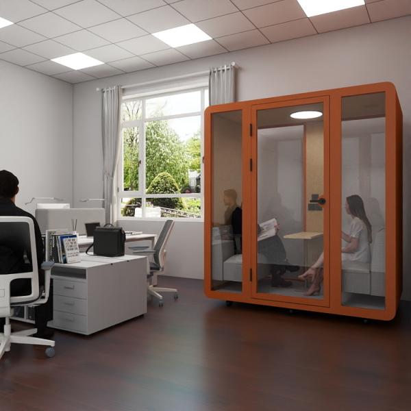 Acoustic 2 Person Meeting Pod Soundproof 35dB Modular Capsule House
