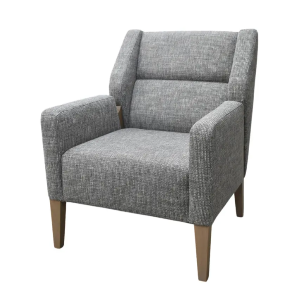 Homewood Daybreak High Back Lounge Armchair COM/COL Customizable Fabric Hospitality Seating for Luxury Hotel Guestroom and Suite