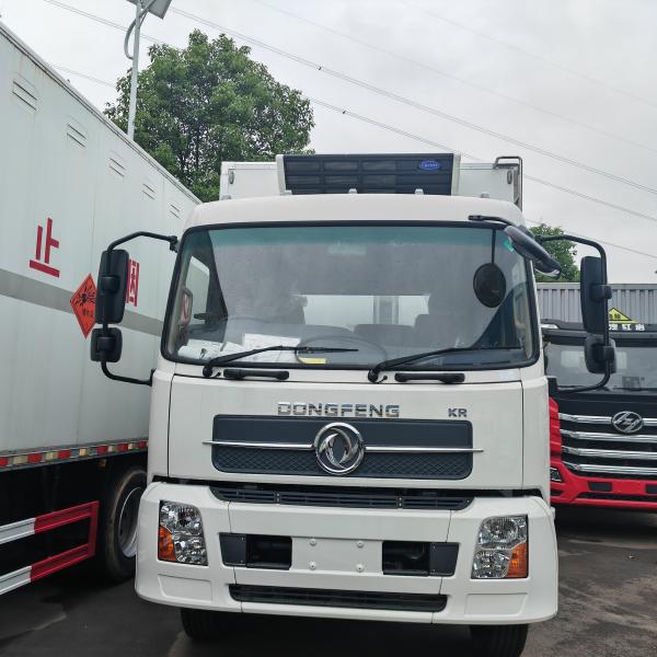 Dongfeng KR Hydraulic Lift Gate Transport Food Truck With Carrier Refrigerator Freezer Box 