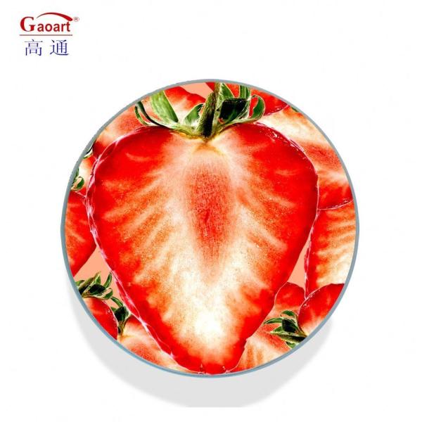 Round Tempered Glass Coaster for Float Bread Blank Custom Clear Cut Kitchen Cutting Board