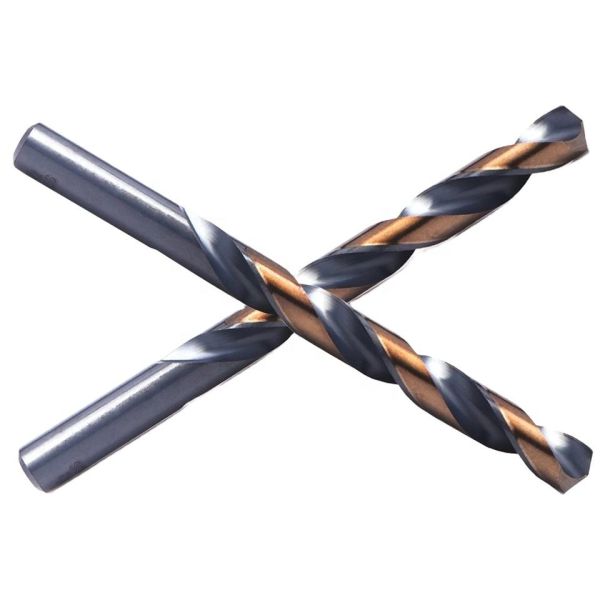ANSI M35 Cobalt Twist Drill Bit – 1/2 Inch Max, Three-Flat Shank, Black & Gold, for Metal Drilling