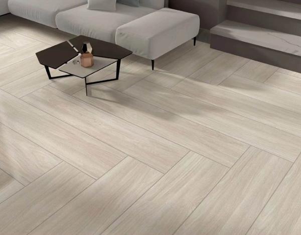 Beige Antibacterial Wooden Porcelain Tile 200x1000mm Indoor Floor Strip