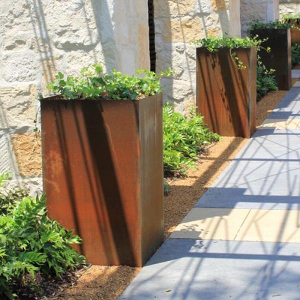 1.6mm Or Customized Rust Proof Corten Planter Box For Indoor / Outdoor Planting