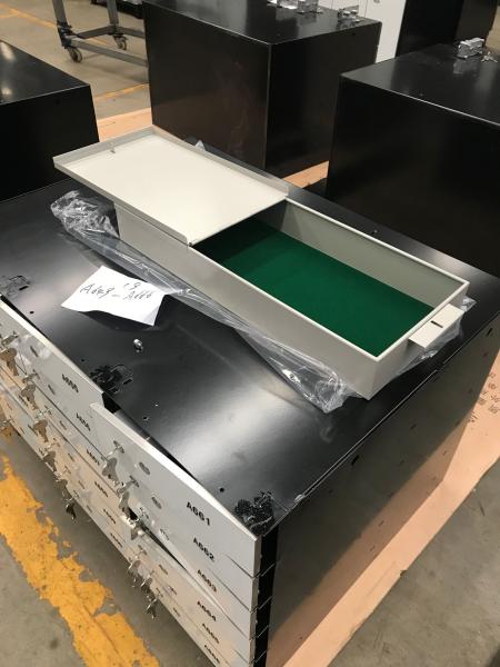 Various Sizes SUS304 82mm Width Bank Safety Locker With Pop Out Tray