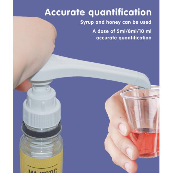 28-400 Closure Narrow Head Syrup Pump Dispenser 5ml 8ml 10ml dosage Food grade Plastic Sauce Pump