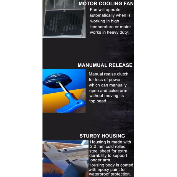 Fence Arm Automatic Vehicle Barrier Anti Rush With LED Indicator Light