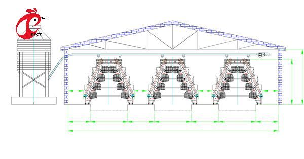 Коммерчески система 2.0m*2.0m*1.45m клетки батареи слоя цыпленка в звезде Нигерии