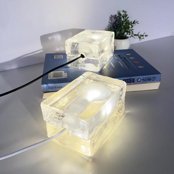 Nordic House Design Ice Table Lamp for Bedroom Children's Study Crystal Glass table lamp(WH-MTB-275)