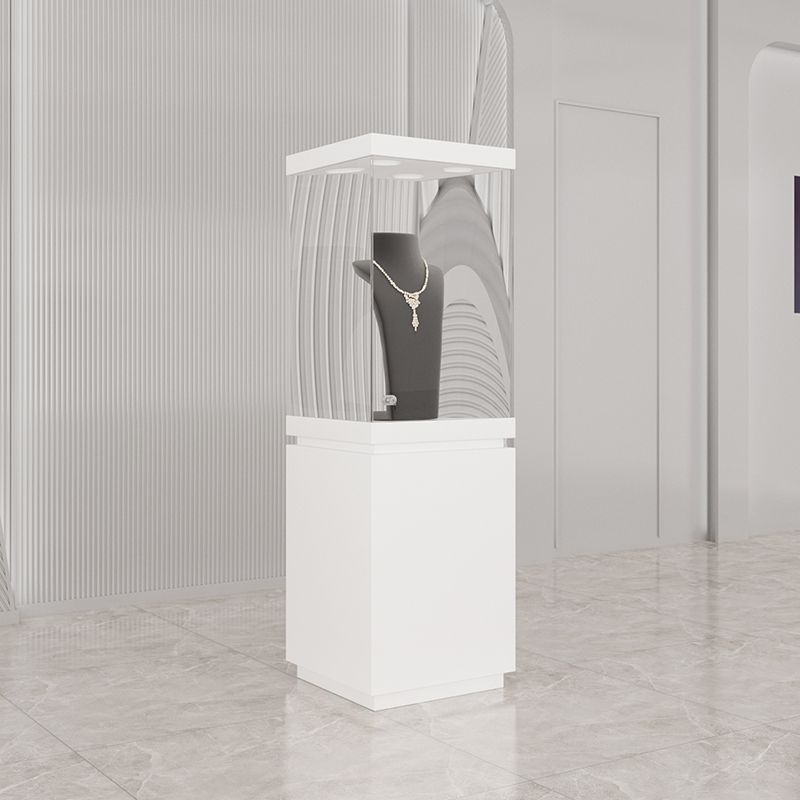 Customized Glass Jewelry Display Case with LED Lighting and High-Quality Construction for Retail Showcase