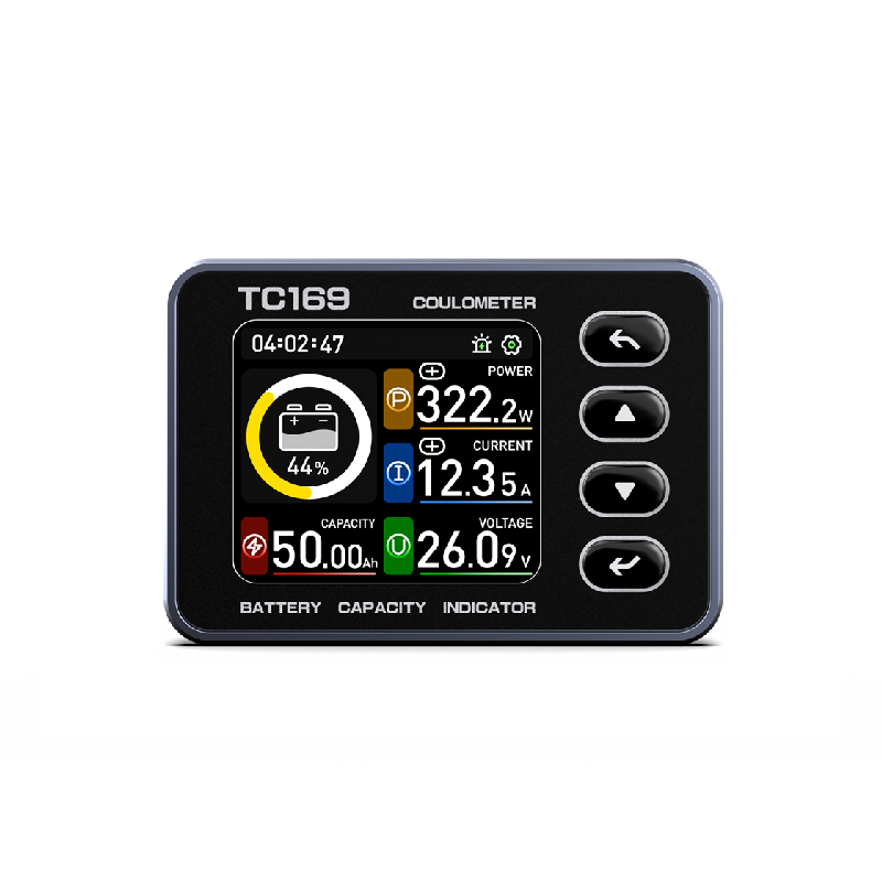 TC169 1.69 Inch Battery Monitor With Shunt Color Screen 8-80V 0-150A Waterproof Battery Monitor