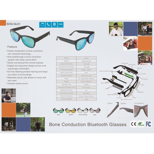 2018 New Fashion bluetooth sunglasses wireless headphones bone conduction glasses