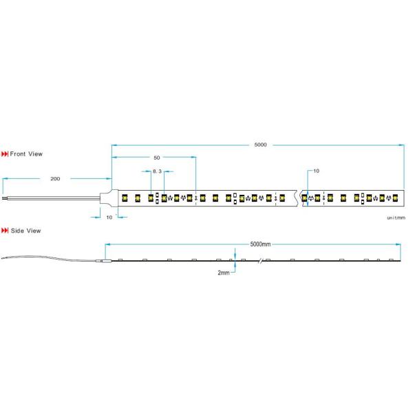 3528 температур воспринимая постоянн настоящие гибкие света прокладки 120LEDs/m СИД