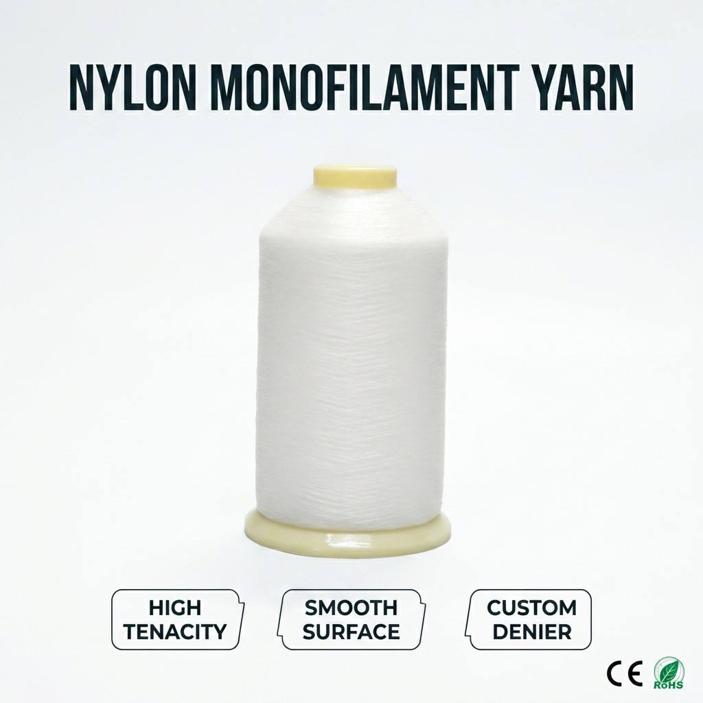 60D 80D 100D  0.10MM 0.12MM 0.14MM Monofilament Yarn Nylon Polyester PP  PE for Weaving Webbing Embroidery Factory Wholesale