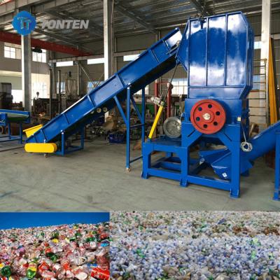 Linha de trituração de resíduos de plástico, fábrica de reciclagem de garrafas PET