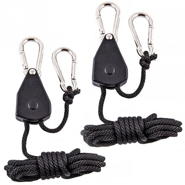 1/8 Inch Heavy Duty 150LB Grow Light Rope Hanger Tear / Rust Resistant