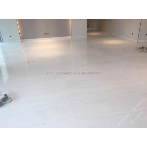 Customized Size Polished Italian White Marble Tile Top-Grade Stone for Hotel Floor
