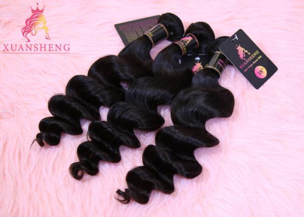 Black Color Virgin Loose Curly Malaysian Human Hair