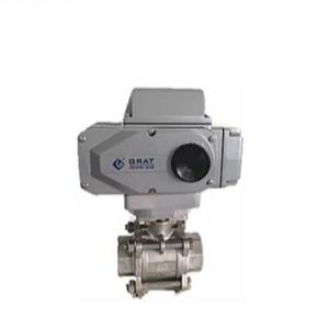 Stainless Steel 1000wog Screw Type Ball Valve With Electric Actuator