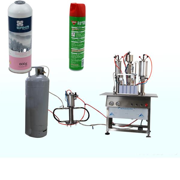 Semi Automatic Perfume Deodorant Aerosol Production Line 260 KG Capacity Perfect