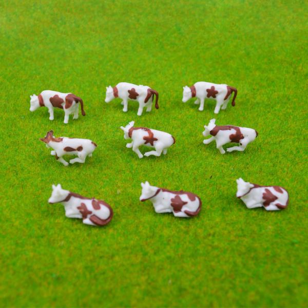 1:87 scale ABS plastic Model painted cow for model building 20mm
