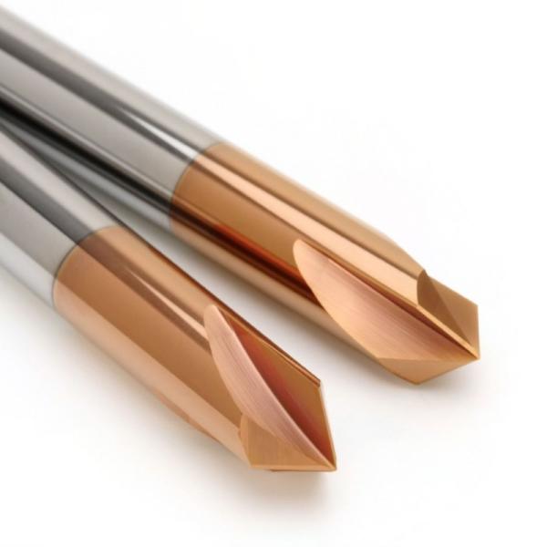 Chamfer Carbide End Mill HRC58 Solid 90 Degree 3 Flutes For CNC Engraving Machine Tool