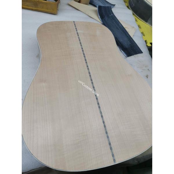 Custom Grand 41 inch Dreadnought Acoustic Guitar in Dark Brown Finish Flamed Maple Back & Sides